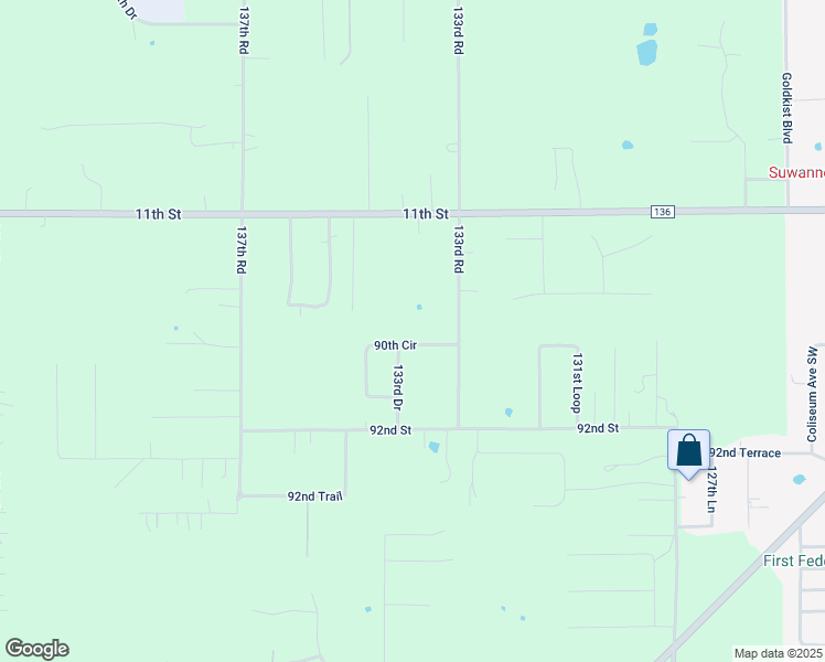 map of restaurants, bars, coffee shops, grocery stores, and more near 13329 90th Circle in Live Oak