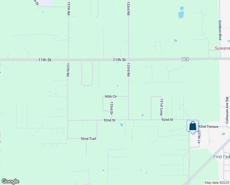 map of restaurants, bars, coffee shops, grocery stores, and more near 13329 90th Circle in Live Oak
