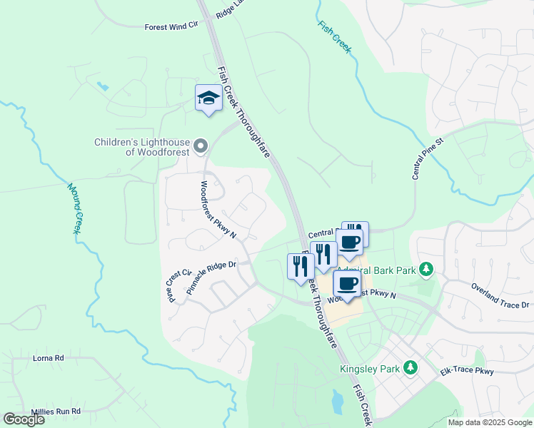 map of restaurants, bars, coffee shops, grocery stores, and more near 158 Kinnerly Peak Place in Montgomery