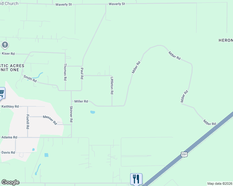 map of restaurants, bars, coffee shops, grocery stores, and more near 7606 Littleton Road in Panama City