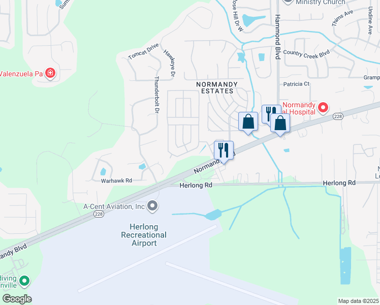 map of restaurants, bars, coffee shops, grocery stores, and more near 9120 Taragona Way in Jacksonville