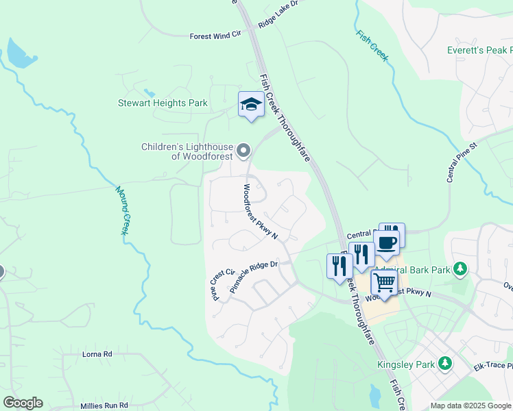 map of restaurants, bars, coffee shops, grocery stores, and more near 138 Cheswood Forest Drive in Montgomery