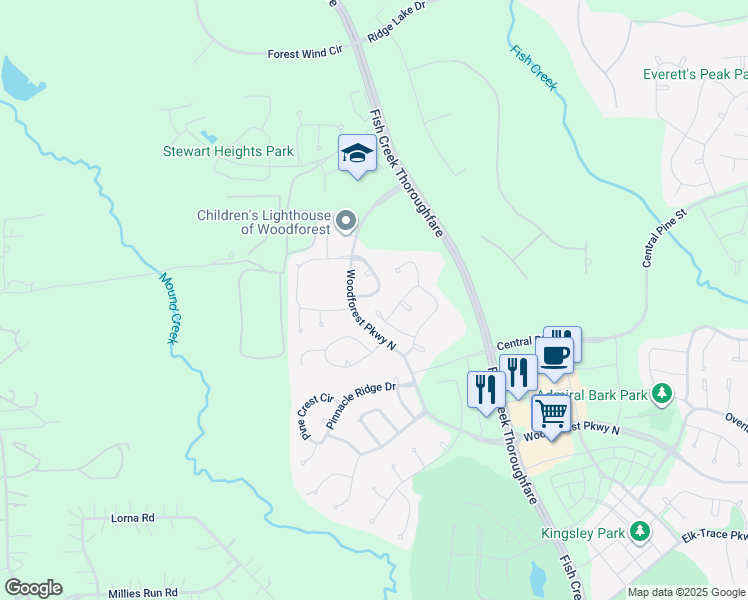 map of restaurants, bars, coffee shops, grocery stores, and more near 138 Cheswood Forest Drive in Montgomery