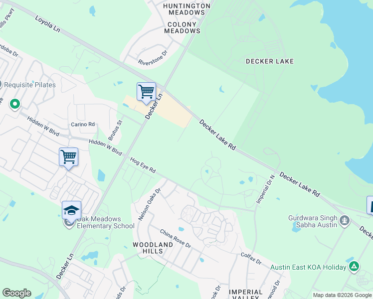 map of restaurants, bars, coffee shops, grocery stores, and more near 8880-8944 Hog Eye Road in Austin
