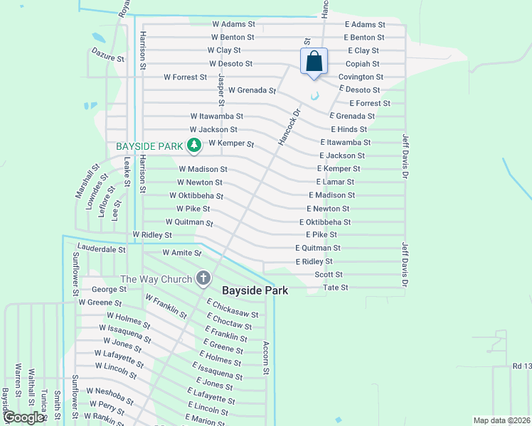 map of restaurants, bars, coffee shops, grocery stores, and more near 6236 East Oktibbeha Street in Bay St. Louis