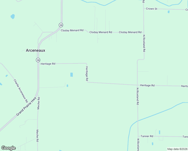 map of restaurants, bars, coffee shops, grocery stores, and more near 1258 Heritage Road in Rayne