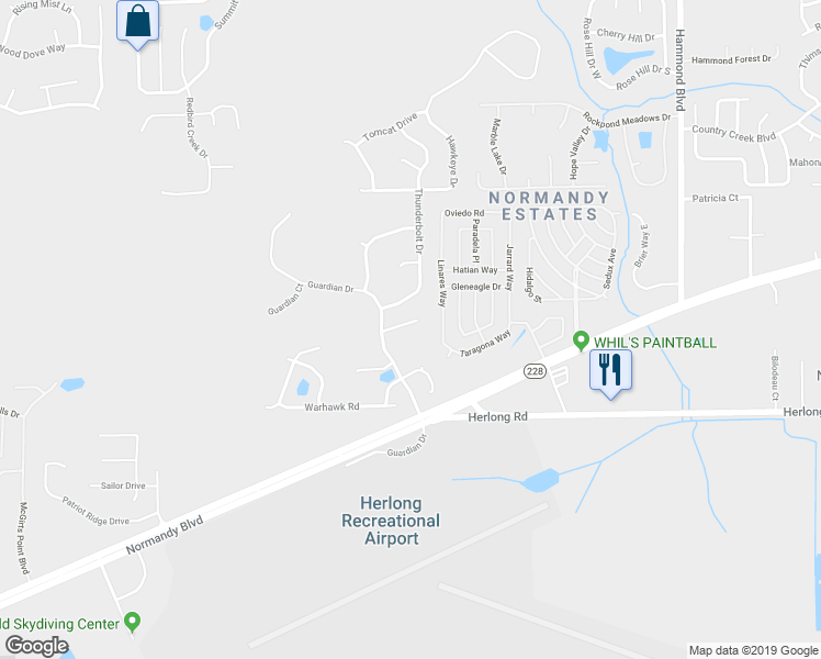map of restaurants, bars, coffee shops, grocery stores, and more near 9350 Lockheed Lane in Jacksonville