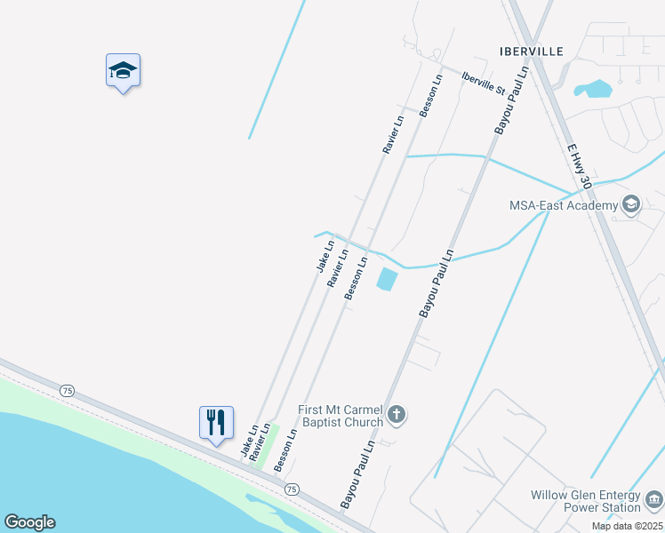 map of restaurants, bars, coffee shops, grocery stores, and more near 1750 Ravier Lane in Sunshine