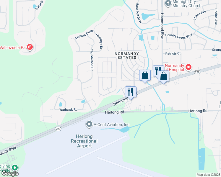 map of restaurants, bars, coffee shops, grocery stores, and more near 1711 Estancia Avenue in Jacksonville
