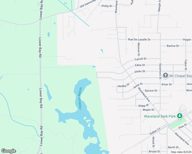 map of restaurants, bars, coffee shops, grocery stores, and more near 1235 Willow Ridge in Waveland