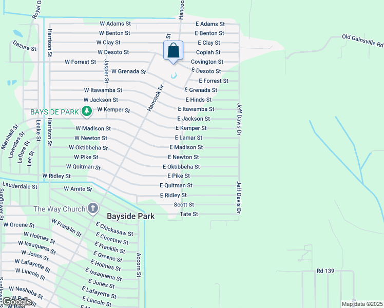 map of restaurants, bars, coffee shops, grocery stores, and more near 6127 East Newton Street in Bay St. Louis