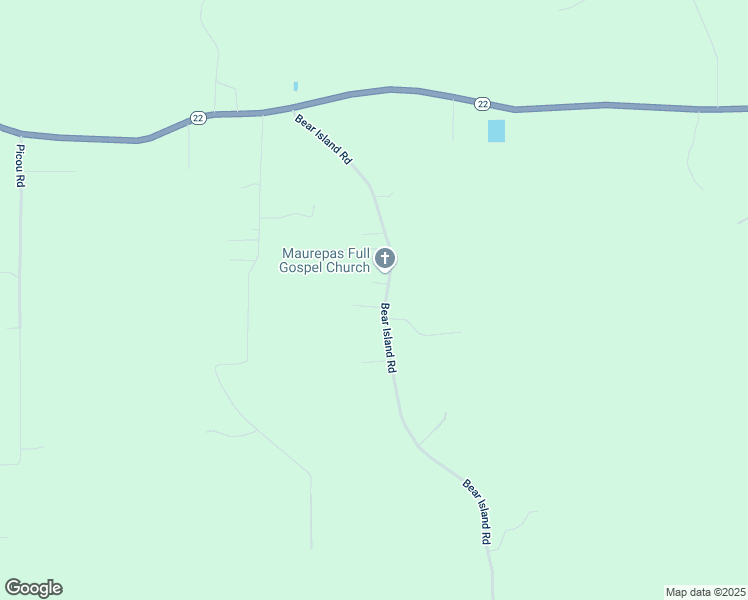 map of restaurants, bars, coffee shops, grocery stores, and more near 15135 Bear Island Road in Maurepas
