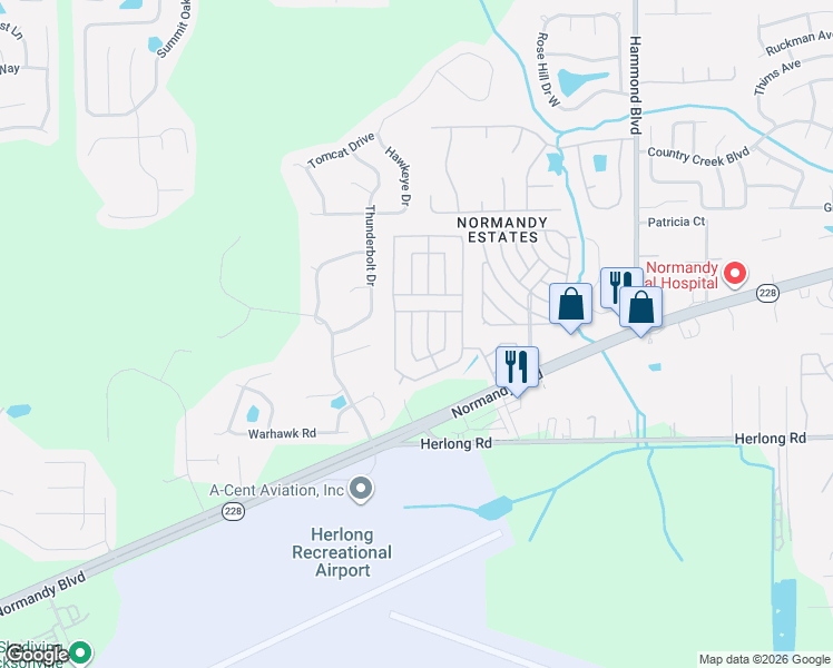 map of restaurants, bars, coffee shops, grocery stores, and more near 1738 Bulavista Avenue in Jacksonville
