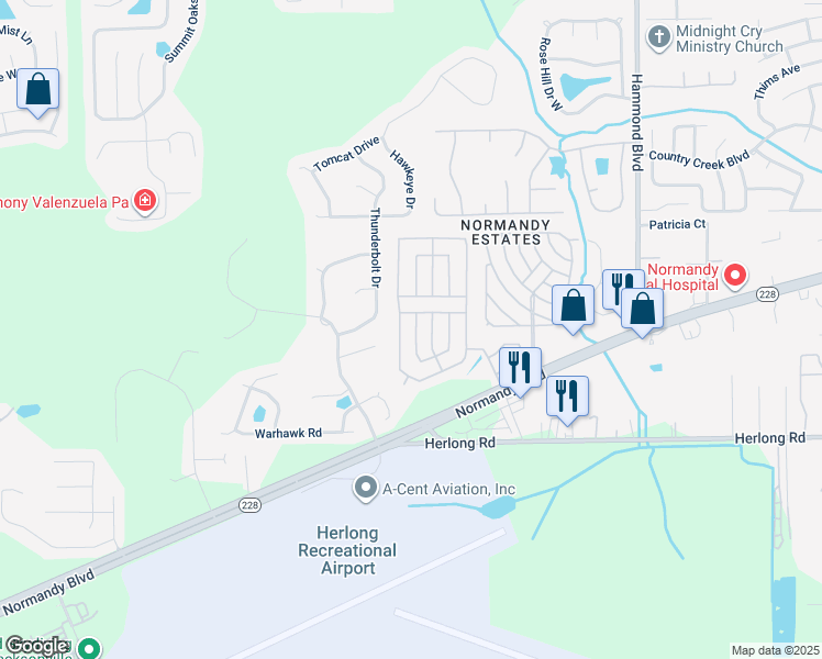 map of restaurants, bars, coffee shops, grocery stores, and more near 1738 Bulavista Avenue in Jacksonville