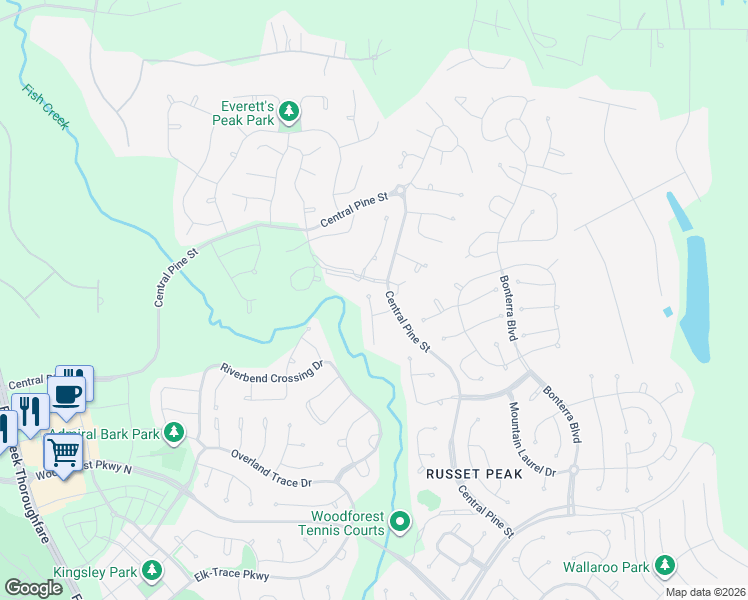 map of restaurants, bars, coffee shops, grocery stores, and more near 323 North Spotted Fern Drive in Conroe