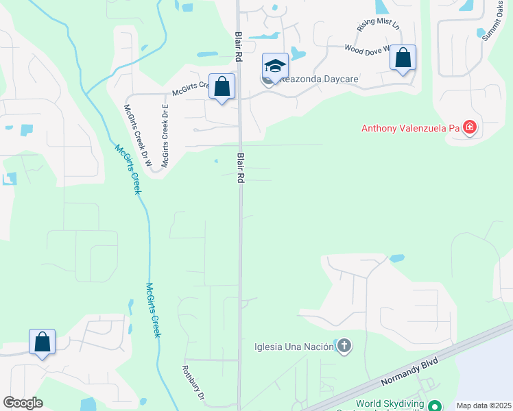map of restaurants, bars, coffee shops, grocery stores, and more near 1593 Blair Road in Jacksonville