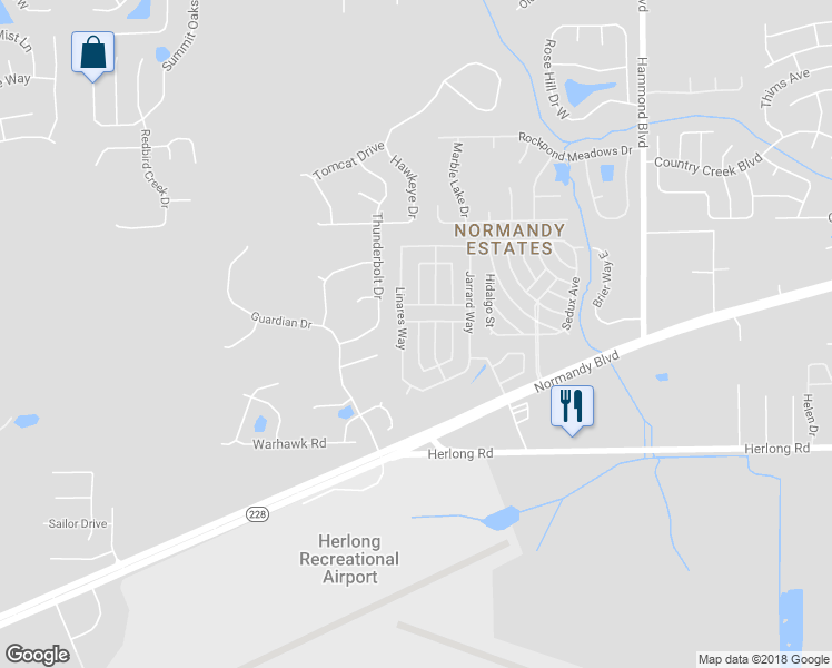 map of restaurants, bars, coffee shops, grocery stores, and more near 1738 Bulavista Avenue in Jacksonville