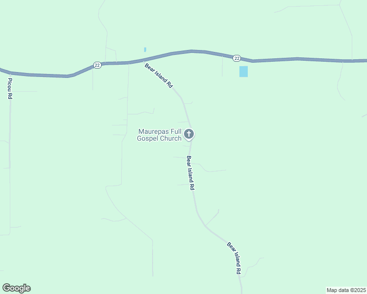 map of restaurants, bars, coffee shops, grocery stores, and more near 15135 Bear Island Road in Maurepas