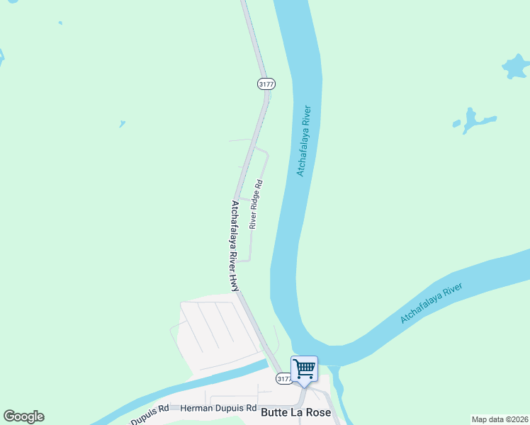 map of restaurants, bars, coffee shops, grocery stores, and more near 2914 Atchafalaya River Highway in Breaux Bridge