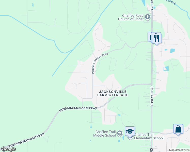 map of restaurants, bars, coffee shops, grocery stores, and more near 1537 Liberty Tree Place in Jacksonville