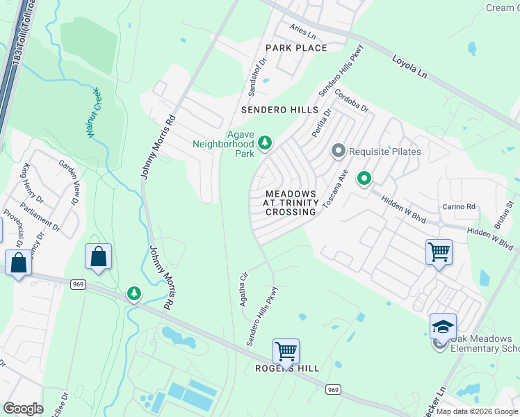map of restaurants, bars, coffee shops, grocery stores, and more near 5616 Signal Point in Austin