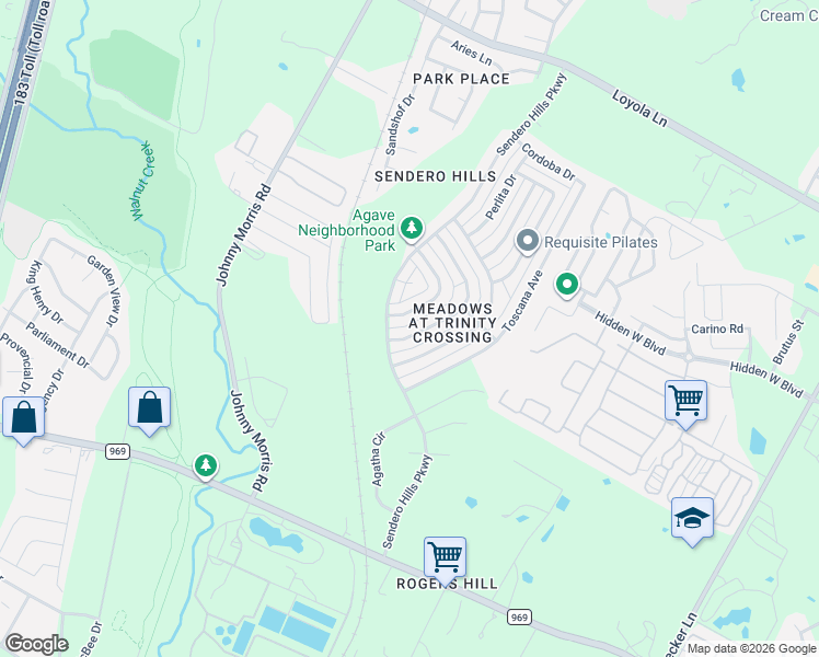 map of restaurants, bars, coffee shops, grocery stores, and more near 5617 Signal Point in Austin