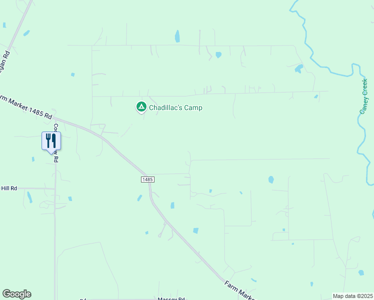map of restaurants, bars, coffee shops, grocery stores, and more near 11267 Farm to Market 1485 in Conroe