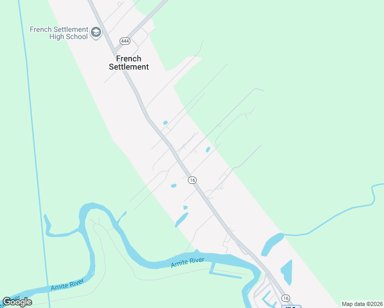 map of restaurants, bars, coffee shops, grocery stores, and more near 17226 Milton Drive in French Settlement