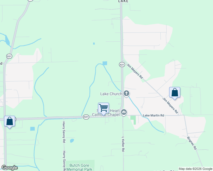 map of restaurants, bars, coffee shops, grocery stores, and more near 15149 Louisiana 431 in Prairieville