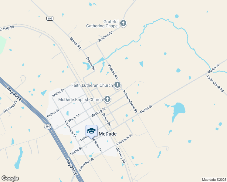 map of restaurants, bars, coffee shops, grocery stores, and more near 187 Chappel Street in McDade