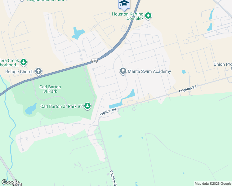 map of restaurants, bars, coffee shops, grocery stores, and more near 3298 Explorer Way in Conroe