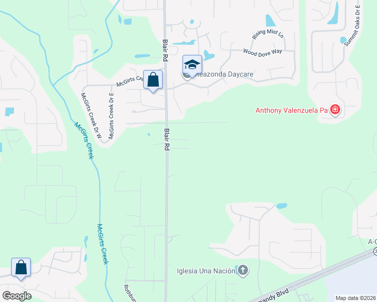 map of restaurants, bars, coffee shops, grocery stores, and more near 10307 Angel Court in Jacksonville