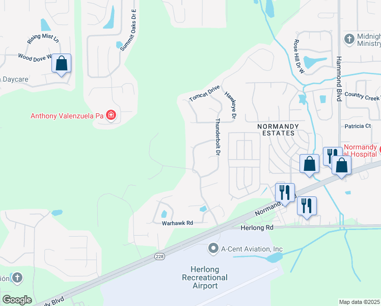 map of restaurants, bars, coffee shops, grocery stores, and more near 1514 Seawolf Trail in Jacksonville