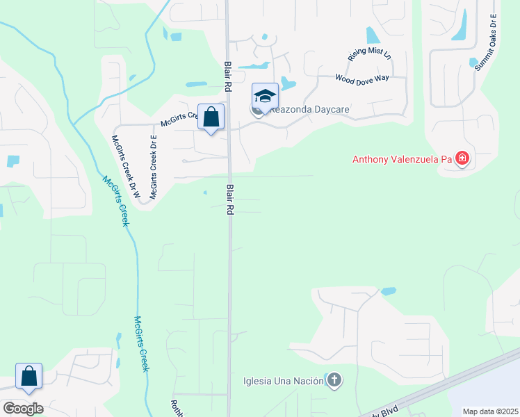map of restaurants, bars, coffee shops, grocery stores, and more near 10307 Angel Court in Jacksonville