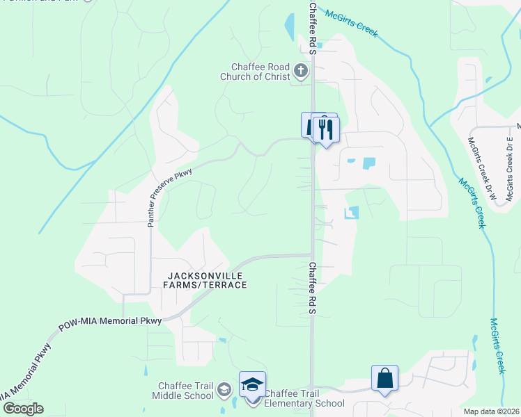 map of restaurants, bars, coffee shops, grocery stores, and more near 11025 South Royal County Drive in Jacksonville