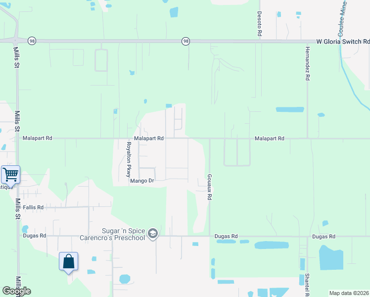 map of restaurants, bars, coffee shops, grocery stores, and more near 727 Malapart Road in Scott