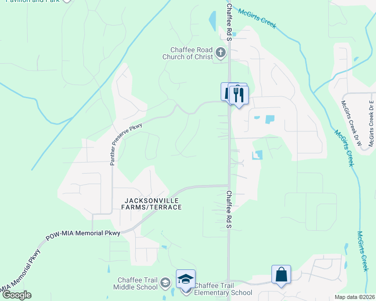 map of restaurants, bars, coffee shops, grocery stores, and more near 11025 South Royal County Drive in Jacksonville