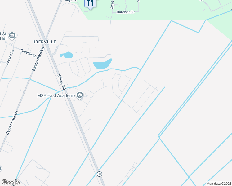 map of restaurants, bars, coffee shops, grocery stores, and more near 1995 Oakwood Drive in Saint Gabriel