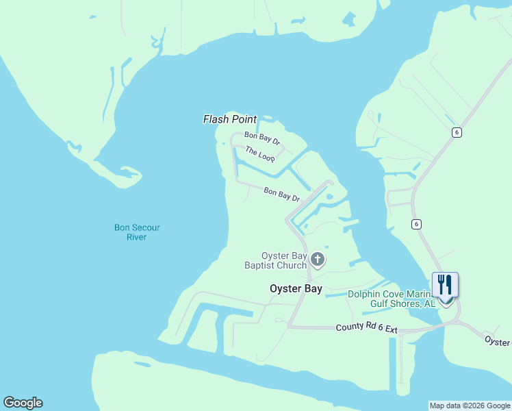 map of restaurants, bars, coffee shops, grocery stores, and more near 4465 Plash Road in Gulf Shores