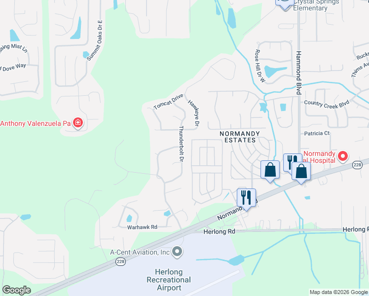 map of restaurants, bars, coffee shops, grocery stores, and more near 9227 Thunderbolt Drive in Jacksonville