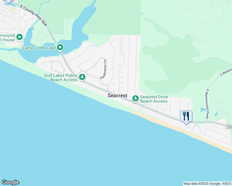 map of restaurants, bars, coffee shops, grocery stores, and more near 8335 Co Road 30-A E 6 in Panama City Beach