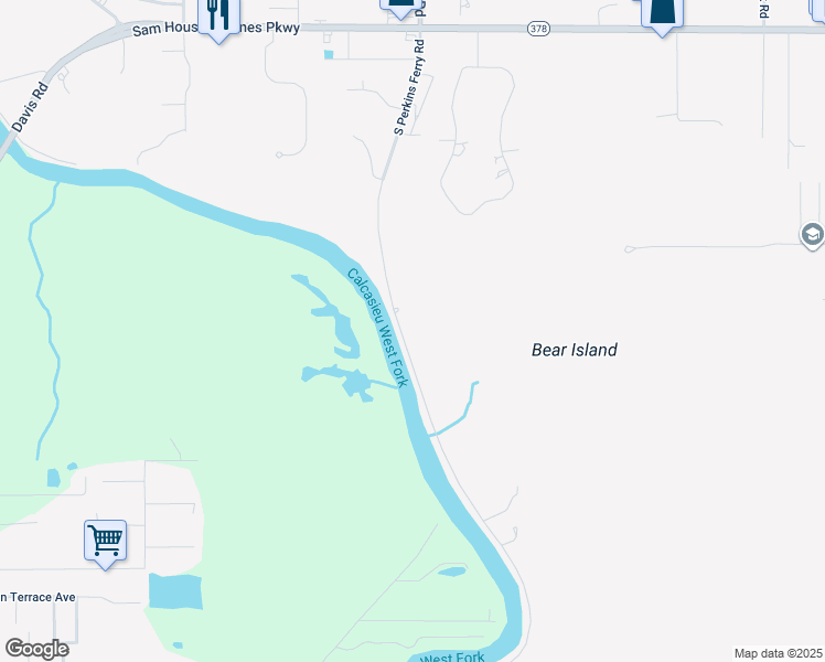 map of restaurants, bars, coffee shops, grocery stores, and more near 674 South Perkins Ferry Road in Lake Charles