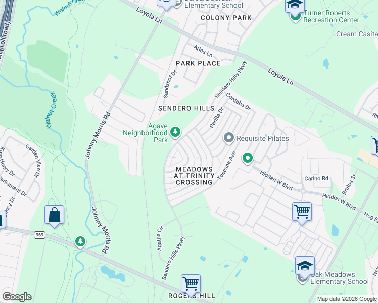 map of restaurants, bars, coffee shops, grocery stores, and more near 5913 Alsace Trail in Austin
