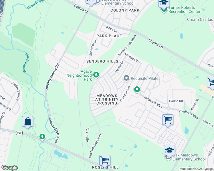 map of restaurants, bars, coffee shops, grocery stores, and more near 6012 Signal Point in Austin