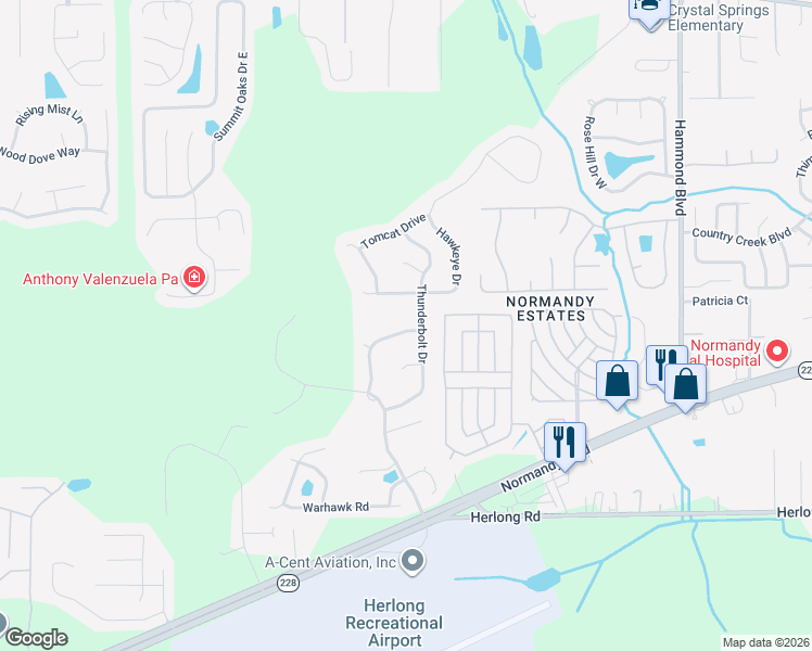 map of restaurants, bars, coffee shops, grocery stores, and more near 9227 Thunderbolt Drive in Jacksonville