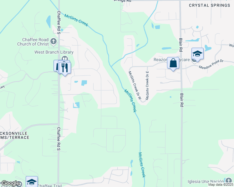 map of restaurants, bars, coffee shops, grocery stores, and more near 1579 Lockend Road in Jacksonville