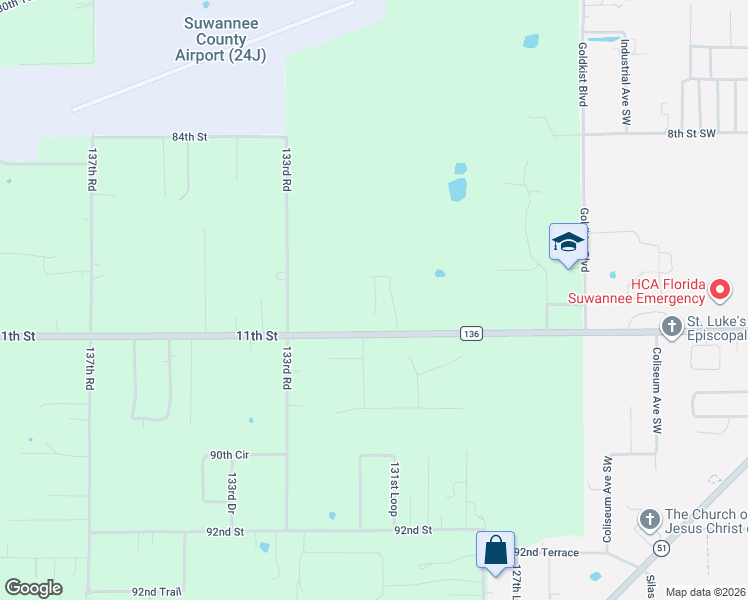 map of restaurants, bars, coffee shops, grocery stores, and more near 8698 131st Place in Live Oak