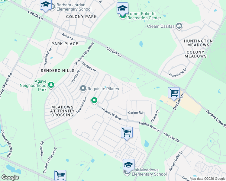 map of restaurants, bars, coffee shops, grocery stores, and more near 6211 Marr Cove in Austin