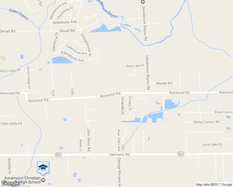 map of restaurants, bars, coffee shops, grocery stores, and more near Norwood Road in Gonzales