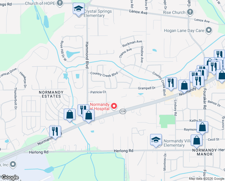 map of restaurants, bars, coffee shops, grocery stores, and more near 8672 Hammondwood Road South in Jacksonville